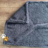 Die Grup Yıkanabilir Peluş Kedi Köpek Battaniyesi, Gri, 80X100 cm - Çok Renkli