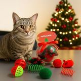 Die Grup Yılbaşı Temalı 8 Parçalı Kedi Oyuncak Seti, Eğlenceli Oyun Paketleri