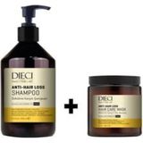 Dieci Anti Hair Loss 1000 ml Şampuan + Anti Hair Loss 500 ml Maske Dökülme Önleyici Bakım Seti