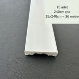 Diecor Dekoratif Boyanabilir 15 Adet 4 cm Düz Polistren Duvar Çıtası