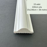 Diecor Dekoratif Boyanabilir 15 Adet 4 cm Polistren Duvar Çıtası