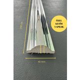 DİECOR Dekoratif Polistren 1 Adet Gümüş-silver 4 Cm Duvar Çıtası