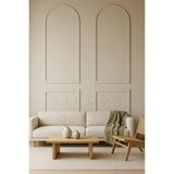 Diecor Modern Dekoratif Oval Ahşap Duvar Paneli Seti Boyanabilir Oturma Odası & Salon Çerçeve Kiti