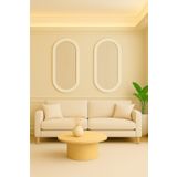 DİECOR Modern Dekoratif Oval Ahşap Duvar Paneli Seti – Kendin Yap Modern Çerçeve Kiti