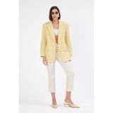 Diemmood Kadın Oversize Sarı Blazer Ceket