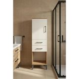 Dienni Arges Çok Amaçlı Dolap 2 Çekmeceli Tek Kapaklı Mutfak Banyo Ofis Dolabı 44x30x134 Çam-Aytaşı