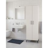 Dienni Arges Çok Amaçlı Dolap Banyo Mutfak Dolabı 4 Raflı 2 Kapaklı 60X30X182 Aytaşı-Aytaşı - Krem