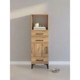 Dienni Arges Çok Amaçlı Dolap Mutfak Banyo Dolabı 2 Raflı 3 Çekmeceli Tek Kapaklı 44X30X134 Çam-Çam - Atlas Çam