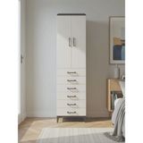 Dienni Arges Çok Amaçlı Dolap Mutfak Banyo Dolabı 3 Raflı 6 Çekmeceli 2 Kapaklı 60X30X221 Antrasit-Aytaşı