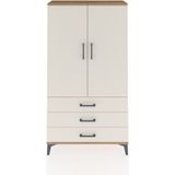 Dienni Arges Dolap 3 Raflı 3 Çekmeceli 2 Kapaklı 88X30X163 Çam-Aytaşı - Atlas Çam