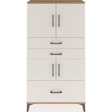 Dienni Arges Dolap 3 Raflı 3 Çekmeceli 4 Kapaklı 88x30x163 Çam-Aytaşı