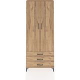 Dienni Arges Dolap 4 Raflı 3 Çekmeceli 2 Kapaklı 88X30X221 Çam-Çam - Atlas Çam