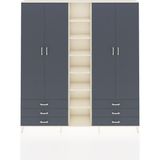 Dienni Arges Gardrop 13 Raflı 6 Çekmeceli 2 Askılı 220X30X243 Aytaşı-Antrasit