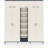 Dienni Arges Gardrop 18 Raflı 9 Kapaklı 220X30X243 Antrasit-Aytaşı