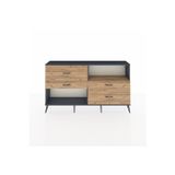 Dienni Arges Konsol 1 Raflı 4 Çekmeceli 176 x 30 x 99 cm Çam - Antrasit