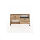 Dienni Arges Konsol 1 Raflı 4 Çekmeceli 176 x 30 x 99 cm Çam - Çam - Antrasit