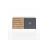 Dienni Arges Konsol 2 Raflı 5 Çekmeceli 2 Kapaklı 176 x 30 x 99 cm Aytaşı - Çam - Antrasit