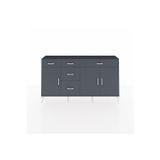 Dienni Arges Konsol 2 Raflı 5 Çekmeceli 3 Kapaklı 176x30x99 Antrasit-Antrasit