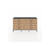 Dienni Arges Konsol 2 Raflı 6 Çekmeceli 4 Kapaklı 176 x 30 x 99 cm Antrasit - Çam