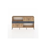 Dienni Arges Konsol 3 Raflı 2 Çekmeceli 4 Kapaklı 176x30x99 Çam-Antrasit/Çam