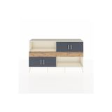 Dienni Arges Konsol 3 Raflı 4 Çekmeceli 2 Kapaklı 176 x 30 x 99 cm Aytaşı - Çam - Antrasit