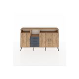 Dienni Arges Konsol 3 Raflı 5 Çekmeceli 3 Kapaklı 176 x 30 x 99 cm Çam - Antrasit - Çam