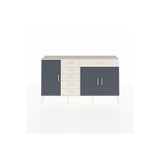 Dienni Arges Konsol 3 Raflı 6 Çekmeceli 3 Kapaklı 176 x 30 x 99 cm Aytaşı - Antrasit - Aytaşı