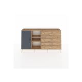 Dienni Arges Konsol 4 Raflı 1 Çekmeceli 4 Kapaklı 176 x 30 x 99 cm Çam - Antrasit - Çam