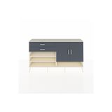 Dienni Arges Konsol 4 Raflı 2 Çekmeceli 2 Kapaklı 176x30x99 Antrasit-Aytaşı