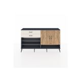 Dienni Arges Konsol 4 Raflı 2 Çekmeceli 2 Kapaklı 176x30x99 Antrasit-Çam/Aytaşı
