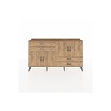 Dienni Arges Konsol 4 Raflı 4 Çekmeceli 3 Kapaklı 176 x 30 x 99 cm Çam - Çam