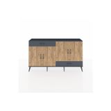 Dienni Arges Konsol 5 Raflı 2 Çekmeceli 4 Kapaklı 176 x 30 x 99 cm Antrasit - Çam - Antrasit