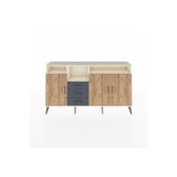 Dienni Arges Konsol 5 Raflı 3 Çekmeceli 3 Kapaklı 176x30x99 Aytaşı-Antrasit/Çam
