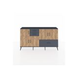 Dienni Arges Konsol 5 Raflı 3 Çekmeceli 5 Kapaklı 176 x 30 x 99 cm Antrasit - Çam - Antrasit