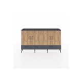 Dienni Arges Konsol 6 Raflı 3 Çekmeceli 4 Kapaklı 176 x 30 x 99 cm Antrasit - Çam - Antrasit