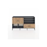 Dienni Arges Konsol 7 Raflı 1 Çekmeceli 2 Kapaklı 176 x 30 x 99 cm Antrasit - Çam