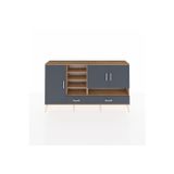 Dienni Arges Konsol 8 Raflı 2 Çekmeceli 3 Kapaklı 176 x 30 x 99 cm Çam - Antrasit
