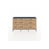 Dienni Arges Konsol 9 Çekmeceli 176 x 30 x 99 cm Antrasit - Antrasit - Çam