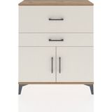 Dienni Arges Şifonyer 2 Çekmeceli 2 Kapaklı Suntalam Materyal 88X30X106 cm Atlas Çam Renk