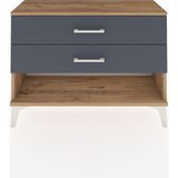 Dienni Arges Şifonyer 2 Çekmeceli 88X30X64 Çam-Antrasit - Atlas Çam