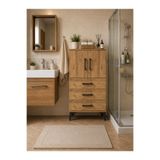 Dienni Arges Şifonyer 2 Raflı 3 Çekmeceli 2 Kapaklı Çok Amaçlı Komodin Ofis Banyo Dolabı 60x30x106 Çam-Çam