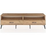 Dienni Arges Tv Ünitesi 2 Raflı 2 Çekmeceli 176X30X51 Çam-Çam/çam