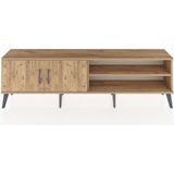 Dienni Arges Tv Ünitesi 2 Raflı 2 Kapaklı 176X30X51 Çam-Çam/çam