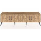 Dienni Arges Tv Ünitesi 2 Raflı 4 Kapaklı 176X30X51 Çam-Çam/çam