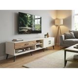 Dienni Arges Tv Ünitesi 2 Raflı Tek Çekmeceli 2 Kapaklı 220X30x51 Aytaşı-Aytaşı/Çam