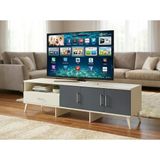 Dienni Arges Tv Ünitesi 3 Raflı Tek Çekmeceli 3 Kapaklı 220X30x51 Aytaşı-Antrasit/Aytaşı