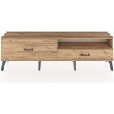 Dienni Arges Tv Ünitesi Tek Raflı 2 Çekmeceli 176X30X51 Çam-Çam/çam