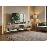Dienni Arges Tv Ünitesi Tek Raflı 2 Çekmeceli 220X30x51 Çam-Aytaşı