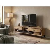 Dienni Arges Tv Ünitesi Tek Raflı 2 Çekmeceli 220X30x51 Çam-Aytaşı/Çam