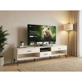 Dienni Arges Tv Ünitesi Tek Raflı 3 Çekmeceli 220X30x51 Aytaşı-Çam/Aytaşı